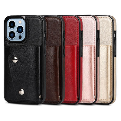 OEM Pu Phone Pouch Case ضد آب قاب گوشی موبایل مغناطیسی