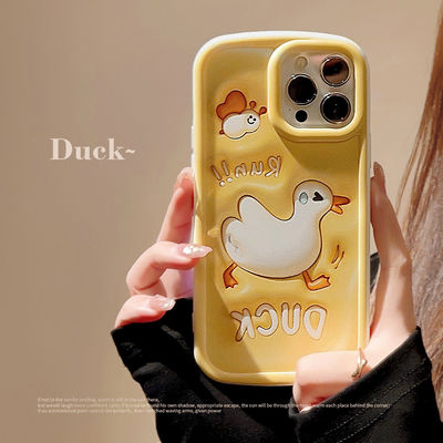 استریوسکوپی 3D Fun Duck Apple Phone Case آیفون 11 12 14 13 14pro Max بسته کامل