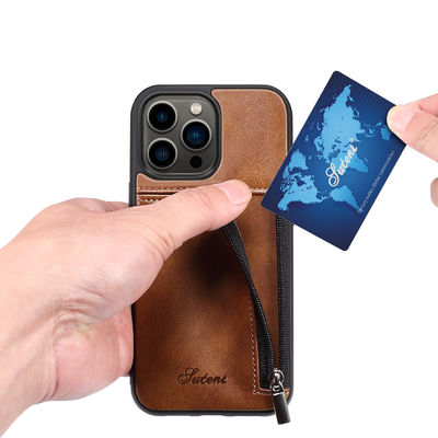 قاب گوشی چرم اصل قاب کیف پول لوکس آیفون مدرن