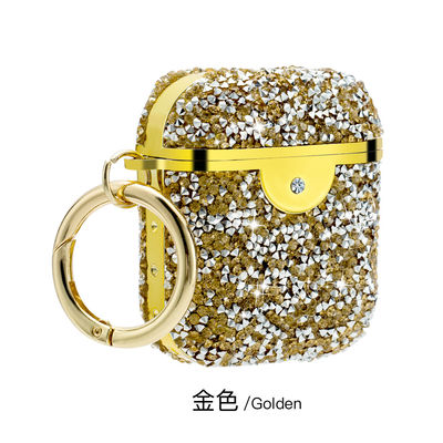 پوشش محافظ هدفون Rhinestone Earbud Storage Case Diamond