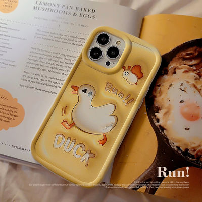 استریوسکوپی 3D Fun Duck Apple Phone Case آیفون 11 12 14 13 14pro Max بسته کامل