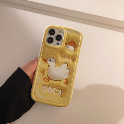 استریوسکوپی 3D Fun Duck Apple Phone Case آیفون 11 12 14 13 14pro Max بسته کامل